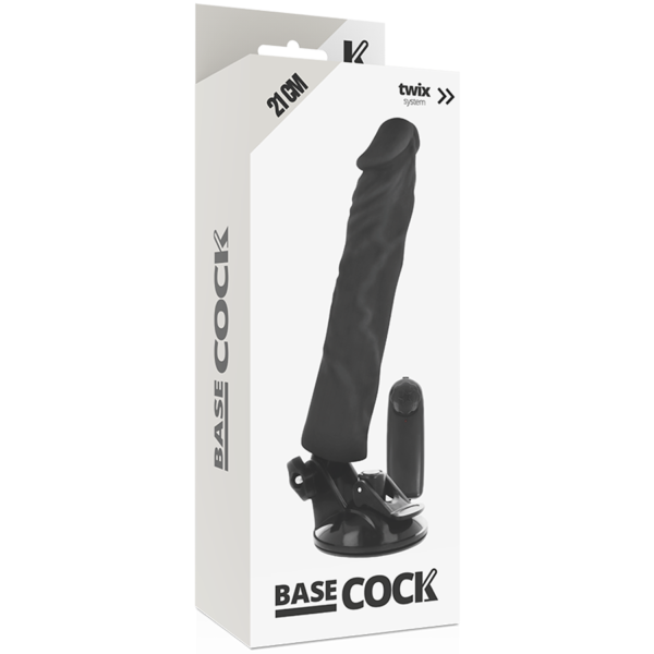 BASECOCK - VIBRATEUR RÉALISTE TÉLÉCOMMANDE NOIR 21 CM -O- 4 CM - – Image 5