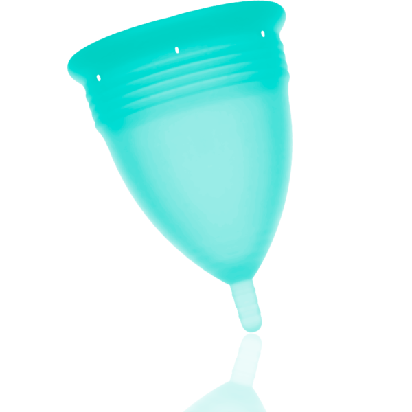 STERCUP - COUPE MENSTRUELLE EN SILICONE FDA TAILLE L AIGUE-MARINE - – Image 2