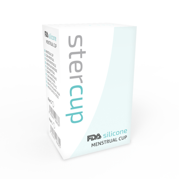STERCUP - COUPE MENSTRUELLE EN SILICONE FDA TAILLE L AIGUE-MARINE - – Image 4
