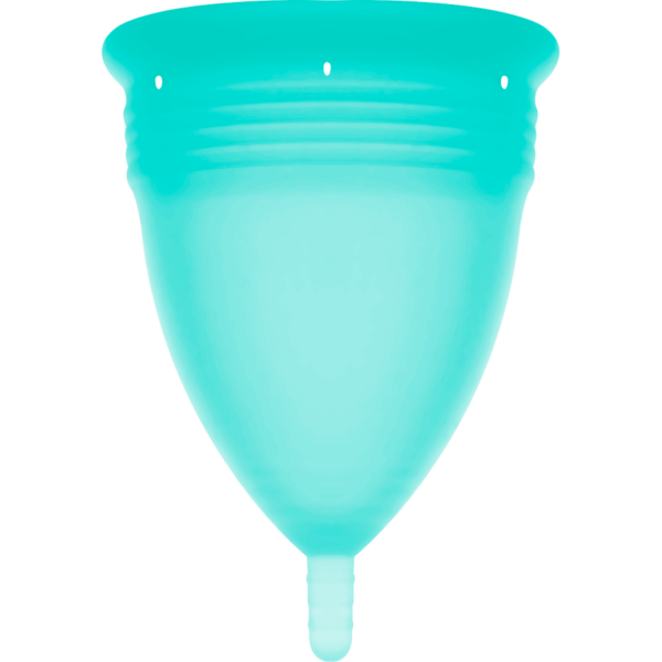 STERCUP - COUPE MENSTRUELLE EN SILICONE FDA TAILLE L AIGUE-MARINE - – Image 3
