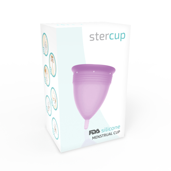 STERCUP - COUPE MENSTRUELLE EN SILICONE FDA TAILLE L LILAS - – Image 5