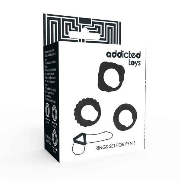 ADDICTED TOYS - ENSEMBLE C-RING NOIR - – Image 4