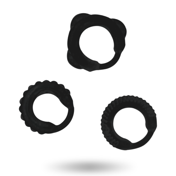 ADDICTED TOYS - ENSEMBLE C-RING NOIR - – Image 2