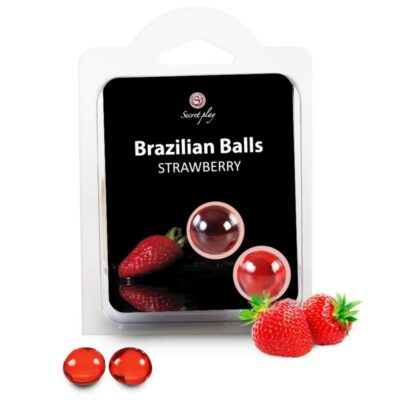 SECRETPLAY - 2 BOULES BRÉSILIENNES FRAISE -