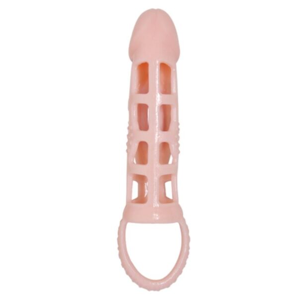 BAILE - COUVERTURE DEXTENSION DE PÉNIS AVEC VIBRATION ET SANGLE NATURELLE 13,5 CM - – Image 6