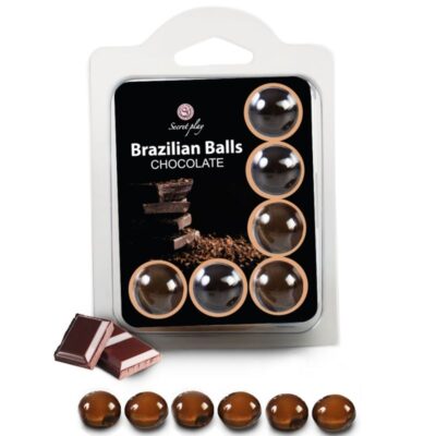 SECRETPLAY - SET 6 BOULES BRÉSILIENNES CHOCOLAT -
