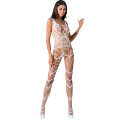 PASSION - FEMME BS058 BODYSTOCKING BLANC TAILLE UNIQUE -