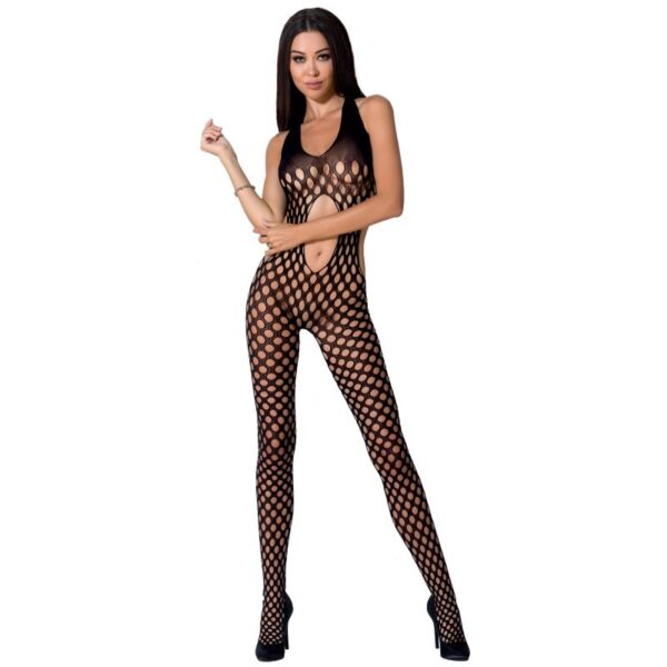 PASSION - FEMME BS065 BODYSTOCKING NOIR TAILLE UNIQUE -