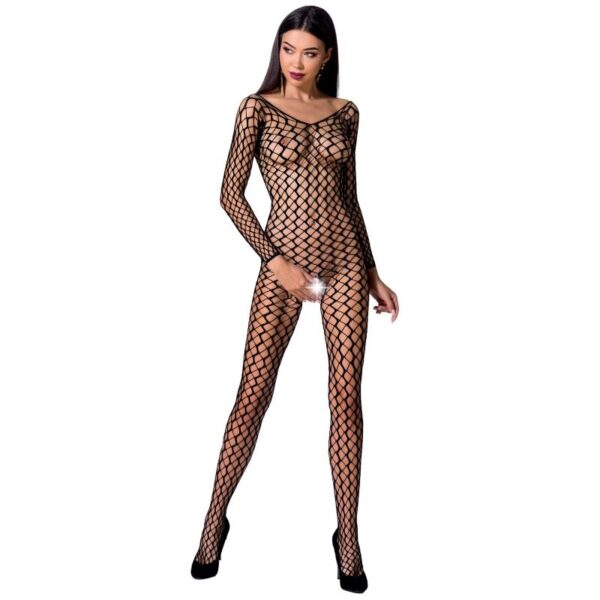PASSION - FEMME BS068 BODYSTOCKING NOIR TAILLE UNIQUE -