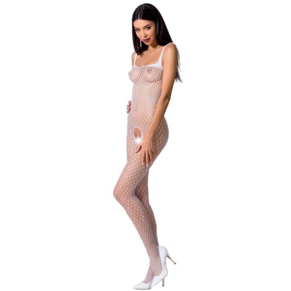 PASSION - FEMME BS071 BODYSTOCKING BLANC TAILLE UNIQUE -