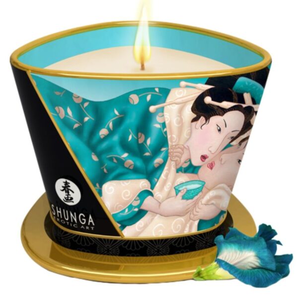 SHUNGA - BOUGIE DE MASSAGE FLEURS DES ÎLES 170 ML -