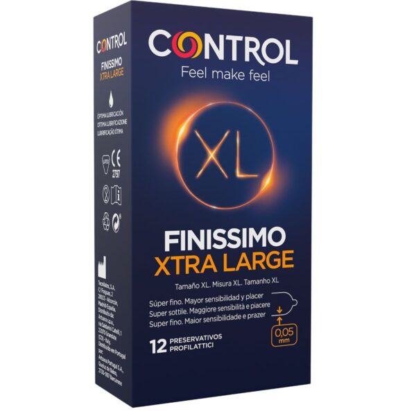 CONTROL - PRÉSERVATIFS FINISSIMO XL 12 UNITÉS -