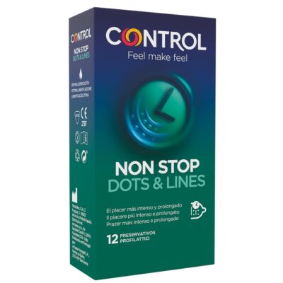 CONTROL - NONSTOP DOTS AND LINES CONDOMS 12 UNITS -