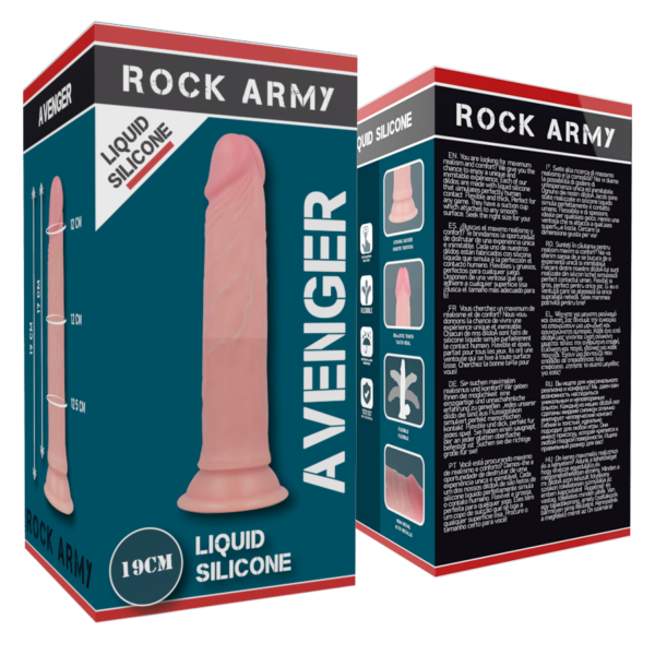 ROCKARMY - LIQUIDE SILICONE PREMIUM AVENGER REALISTIC 19 CM -O- 3.98 CM - – Image 6