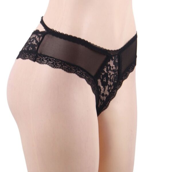 QUEEN LINGERIE - CULOTTE DENTELLE FLORALE S/M -
