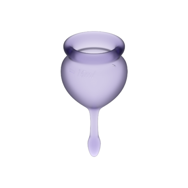 SATISFYER - COUPE MENSTRUELLE FEEL GOOD VIOLET 15 + 20 ML - – Image 2