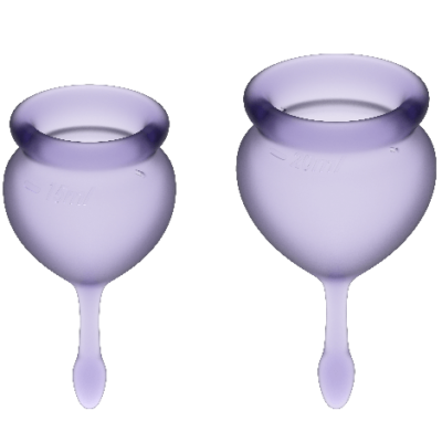 SATISFYER - COUPE MENSTRUELLE FEEL GOOD VIOLET 15 + 20 ML -