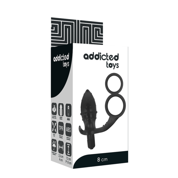 ADDICTED TOYS - PLUG ANAL AVEC DOUBLE ANNEAU NOIR - – Image 5