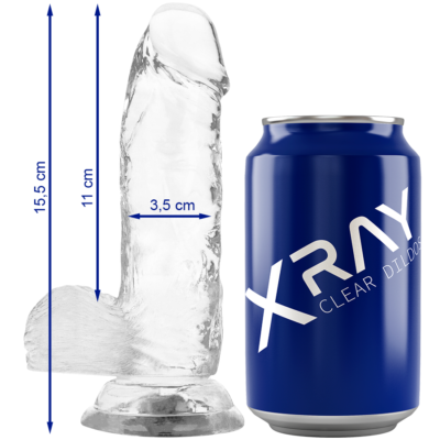 X RAY - BITE TRANSPARENTE AVEC BOULES 15.5 CM X 3.5 CM -