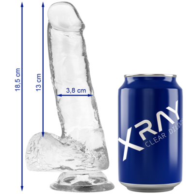 X RAY - BITE TRANSPARENTE AVEC BOULES 18.5 CM X 3.8 CM -