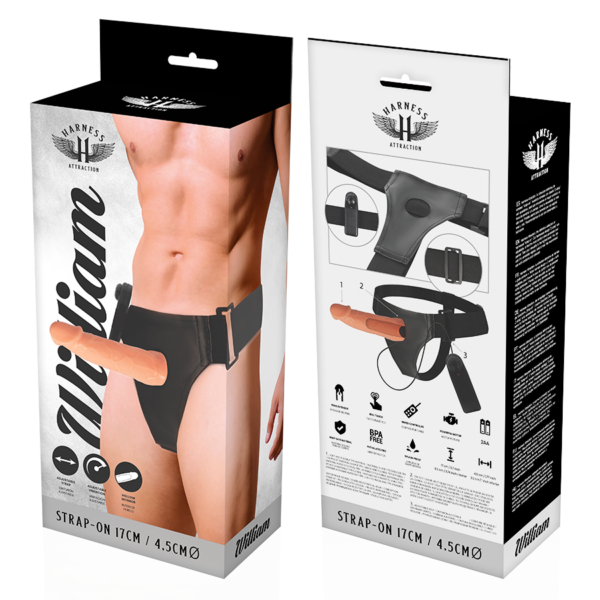 HARNESS ATTRACTION - WILLIAN HOLLOW RNES AVEC VIBRATEUR 17 CM -O- 4.5 CM - – Image 7