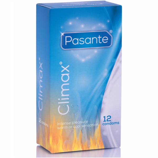 PASANTE - PRÉSERVATIFS CLIMAX 6 EFFET CHALEUR + 6 EFFET FRAIS / 12 UNITÉS -