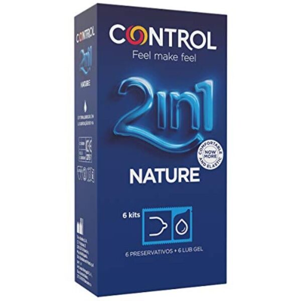 CONTROL - DUO NATURA 2-1 CONSERVATEUR + GEL 6 UNITÉS -