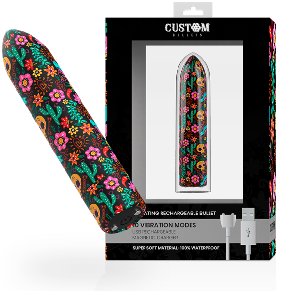 CUSTOM BULLETS - BULLETS PERSONNALISÉS RECHARGEABLE FLORAL 10 INTENSITIES - – Image 2