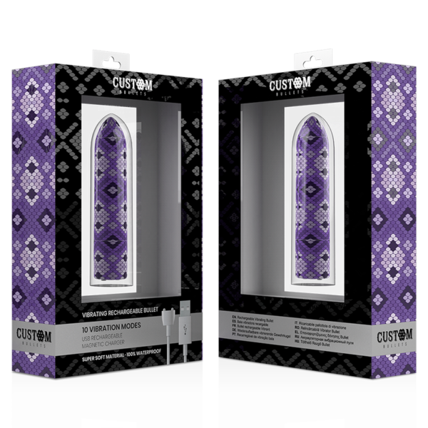 CUSTOM BULLETS - RECHARGEABLE SNAKE PURPLE MAGNETIC BULLET 10V - – Image 5