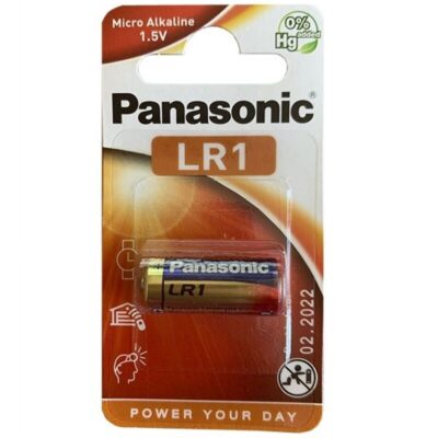 PANASONIC - ALCALINE BATTERY LR1 1.5V BLISTER 1 UNITÉ -