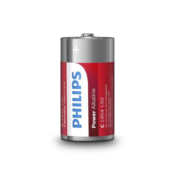 PHILIPS - PLAQUETTE PHILIPS POWER ALCALINE PILA C LR14 * 2 - – Image 2