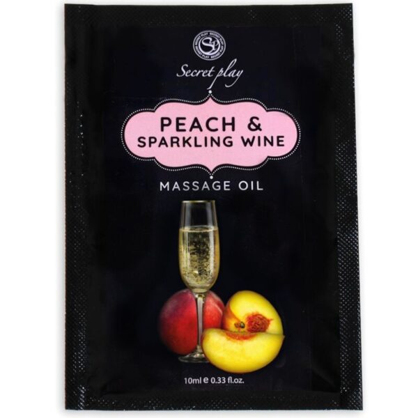 SECRETPLAY - PÊCHE & VIN MOUSSEUX HUILE DE MASSAGE SACHET 10 ML -