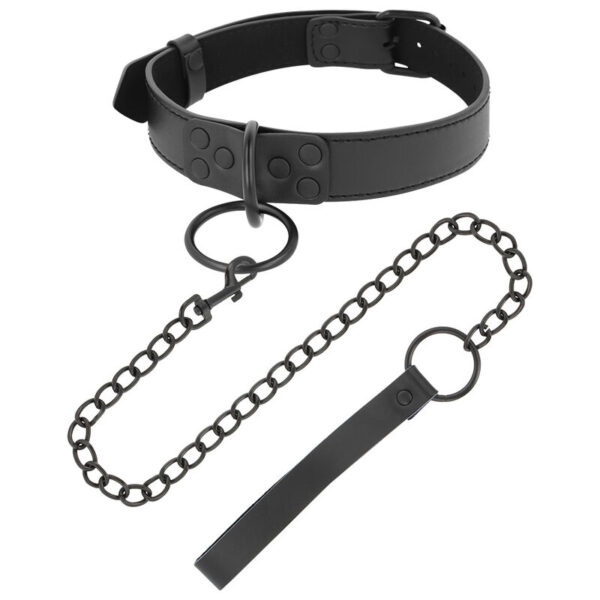DARKNESS - COLLIER NOIR AVEC CHAÎNE - – Image 2