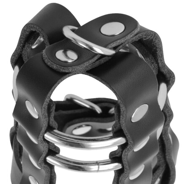 DARKNESS - CAGE DE CHASTETÉ EN CUIR AVEC SERRURE - – Image 3