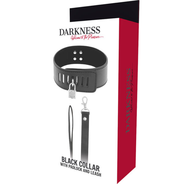 DARKNESS - COLLIER BDSM AVEC SERRURE NOIRE - – Image 5