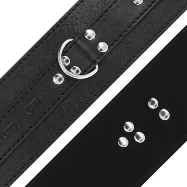 DARKNESS - MENOTTES EN CUIR NOIR - – Image 3