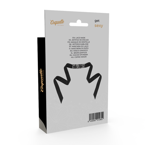 COQUETTE CHIC DESIRE - MASQUE EN DENTELLE NOIRE AVEC RUBAN - – Image 6