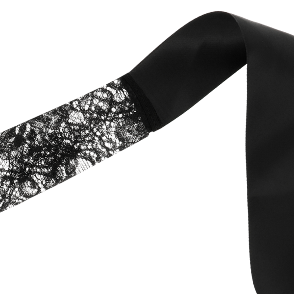 COQUETTE CHIC DESIRE - MASQUE EN DENTELLE NOIRE AVEC RUBAN - – Image 4