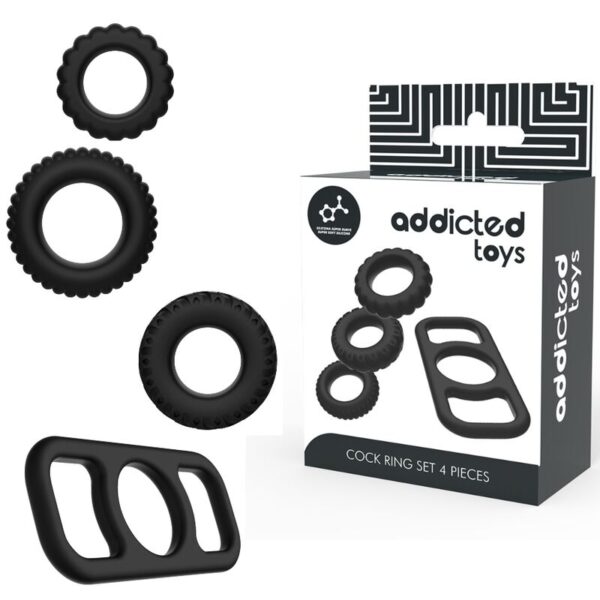 ADDICTED TOYS - ENSEMBLE DANNEAU PÉNIAL 4 PIÈCES -