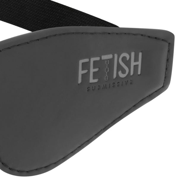 FETISH SUBMISSIVE - MASQUE EN CUIR VÉGAN AVEC DOUBLURE EN NOPRÈNE - – Image 3