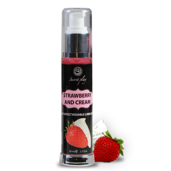 SECRETPLAY - LUBRIFIANT 2-1 EFFET CHALEUR FRAISE & CRÈME 50 ML -