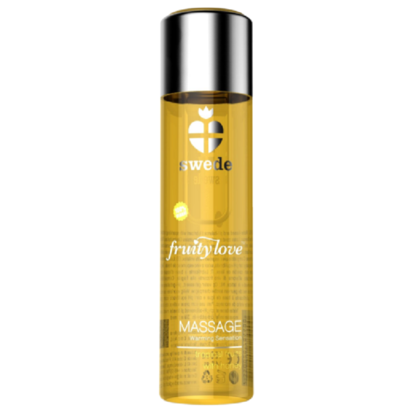 SWEDE - FRUITY LOVE HUILE DE MASSAGE EFFET CHAUFFANT FRUITÉ TROPICAL AU MIEL 120 ML. -