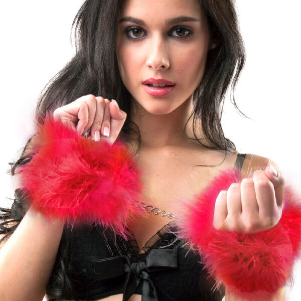 SECRETPLAY - MENOTTES MARABOU ROUGE -