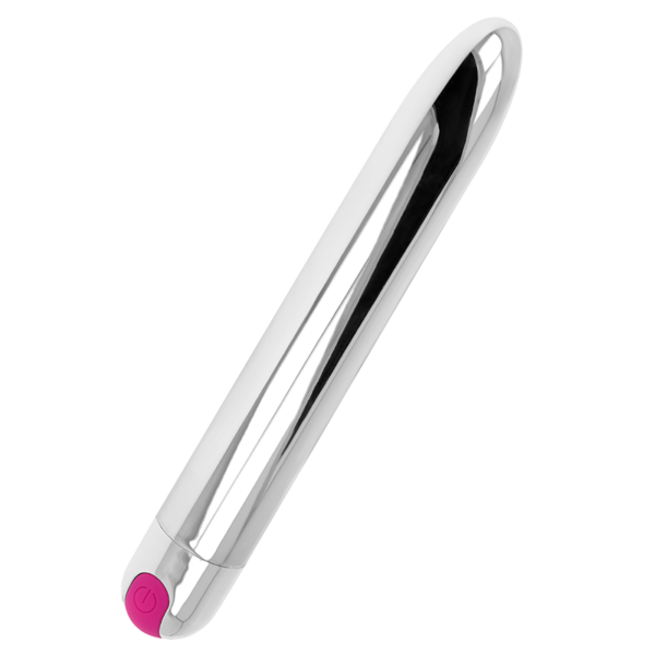 OHMAMA - VIBRATEUR ARGENT RECHARGEABLE 10 MODES 18,5 CM -