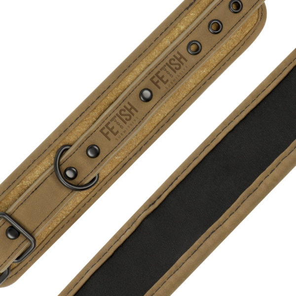 FETISH SUBMISSIVE ORIGEN - MENOTTES EN CUIR VÉGÉTALIEN AVEC DOUBLURE EN NÉOPRÈNE - – Image 6