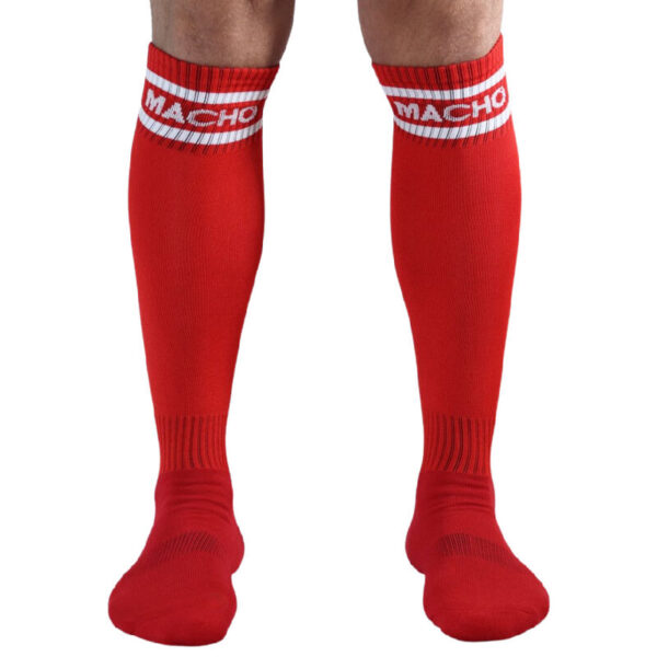MACHO - CHAUSSETTES LONGUES TAILLE UNIQUE ROUGE -