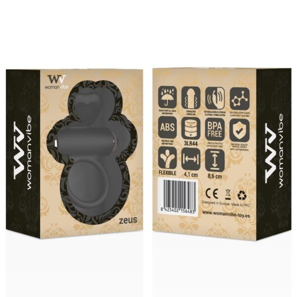 WOMANVIBE - ANNEAU VIBRATEUR EN SILICONE VIBE ZEUS - – Image 7