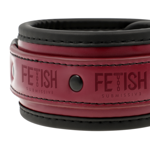 FETISH SUBMISSIVE DARK ROOM - MENOTTES EN CUIR VÉGAN AVEC DOUBLURE EN NÉOPRÈNE - – Image 4