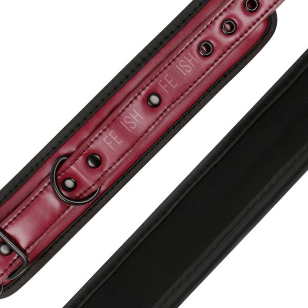 FETISH SUBMISSIVE DARK ROOM - MENOTTES EN CUIR VÉGAN AVEC DOUBLURE EN NÉOPRÈNE - – Image 7