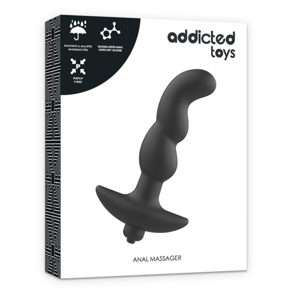 ADDICTED TOYS - MASSEUR ANAL AVEC VIBRATION NOIRE MODÈLE 2 - – Image 5
